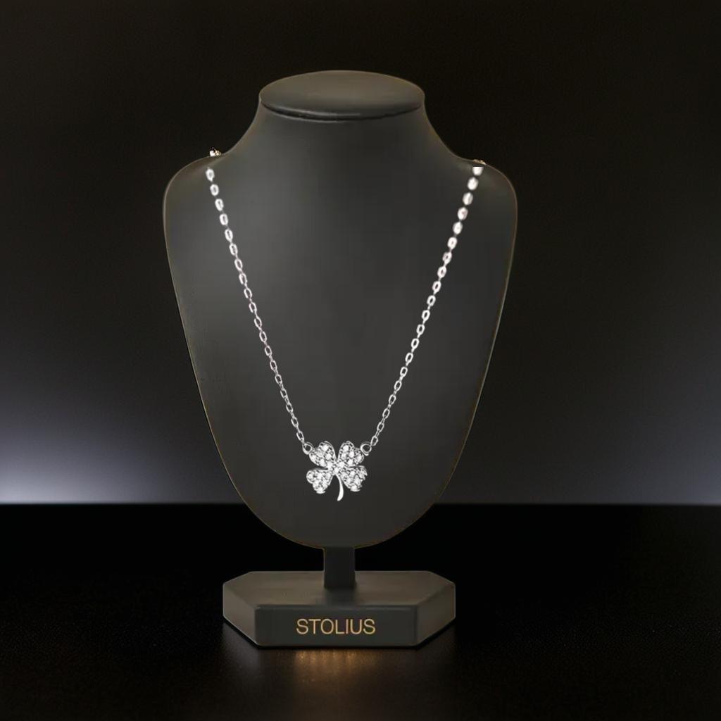Luck Leaves Sweater Chokers Necklace Crystal