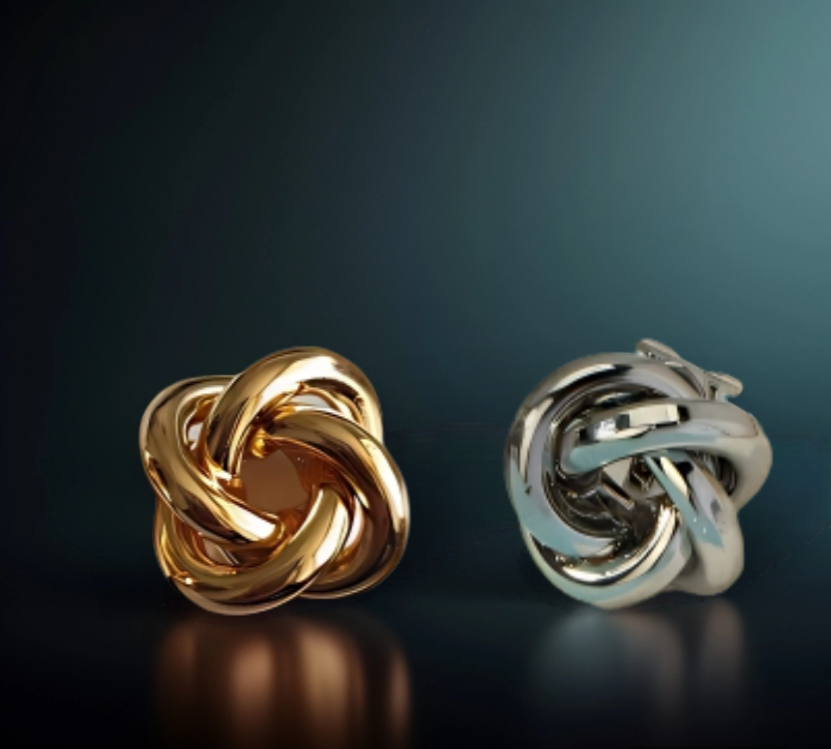Classic Minimalist Twisted Geometric Stud Earrings