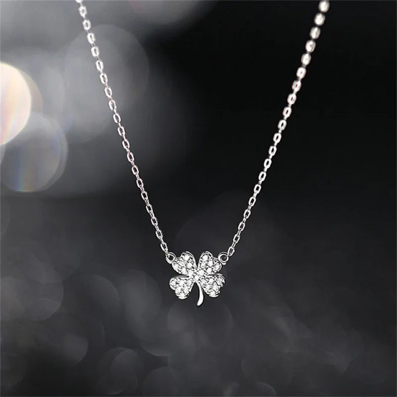 Luck Leaves Sweater Chokers Necklace Crystal