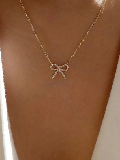 Simple Bow Knot Necklace 