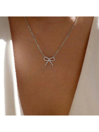 Simple Bow Knot Necklace 