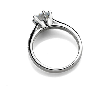 Luxury Diamond Silver Classic Ring