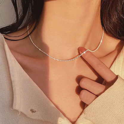  Silver Colour Sparkling Clavicle