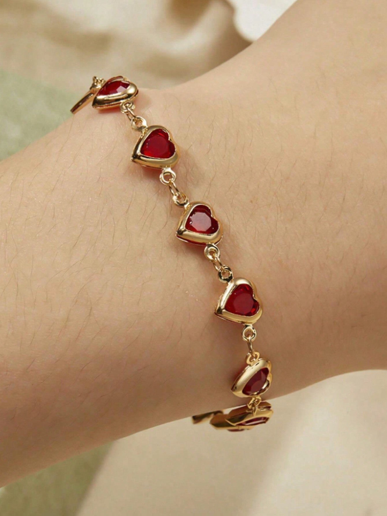  Bracelet Rhinestone Heart